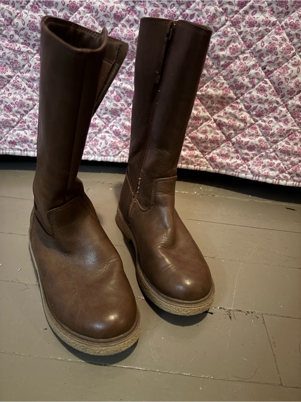 Girls Cat & Jack Target Brown Tall Heeled Boots